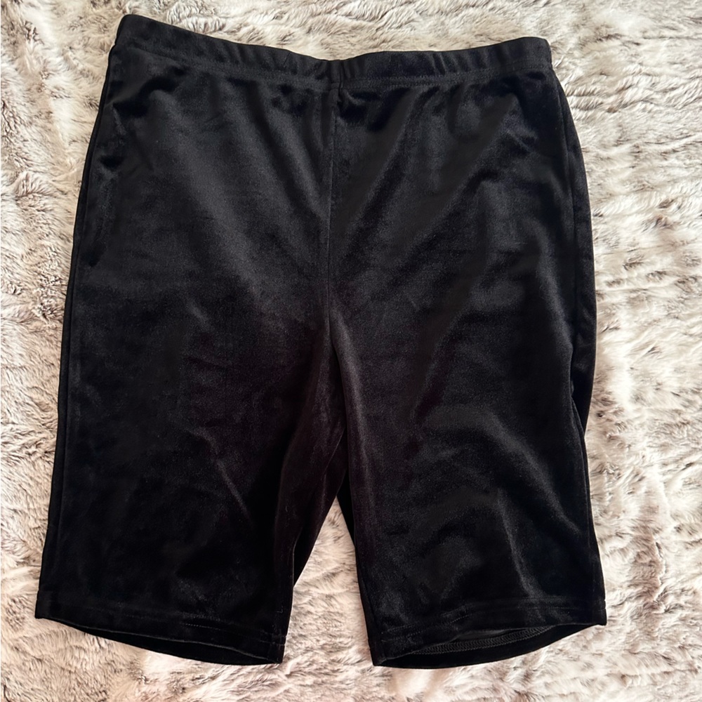 Velvet Biker Shorts